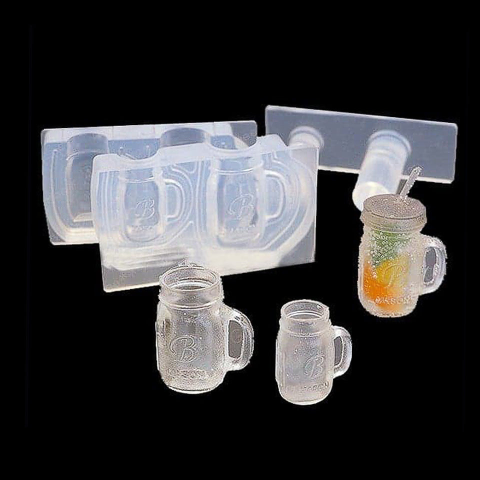 Silicone 3D Resin Mold Set, Miniature Hourglass Complete Making Set of 3 X  Two-part Molds, for Use With UV Resin and Epoxy Authentic Japan 