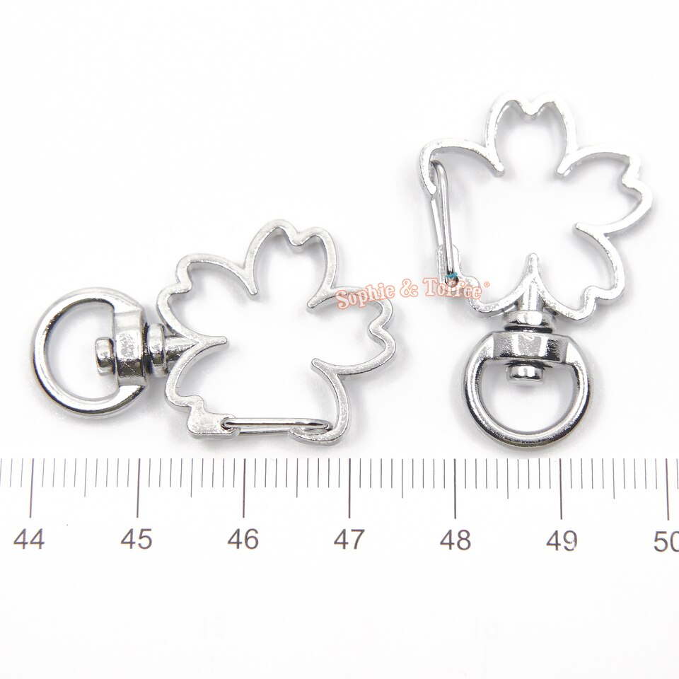 Rose Gold Sakura Flower Snap Clasp Ring (5 pieces)