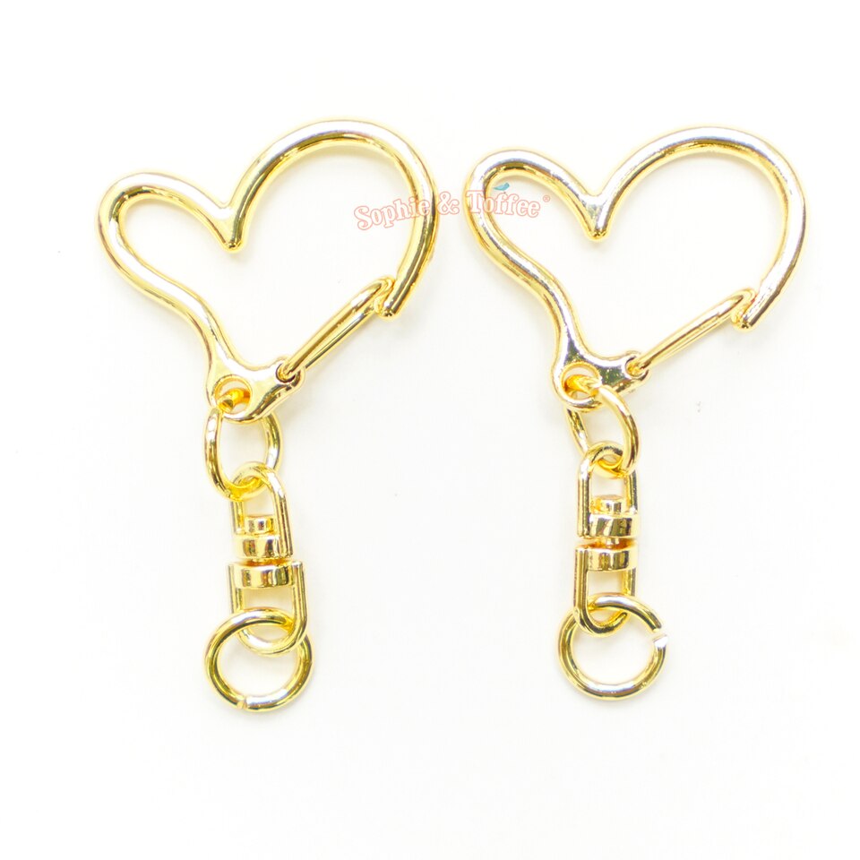 Heart Snap Clip Key Chain (3 pieces)