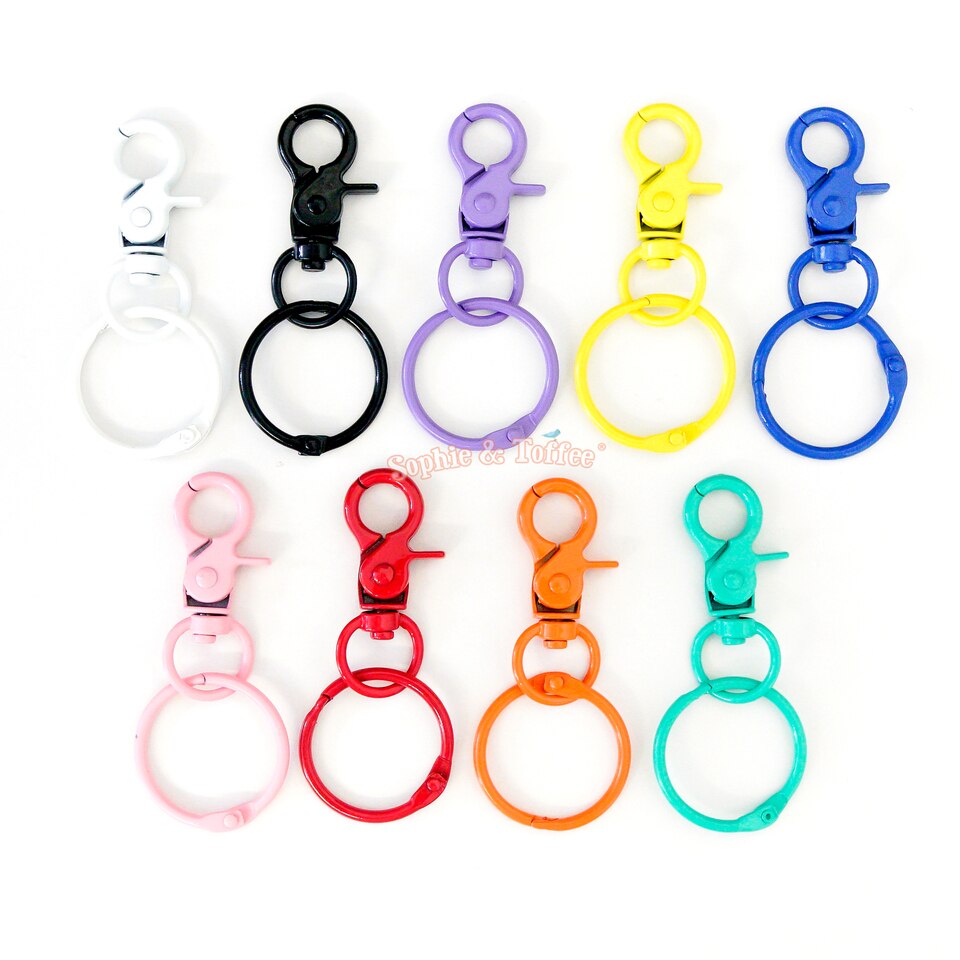 Colourful Snap Clasp Key Ring, Snap Clasp with Swivel Ring, Cherry  Blossom Lanyard Hook, Sakura Lobster Clip