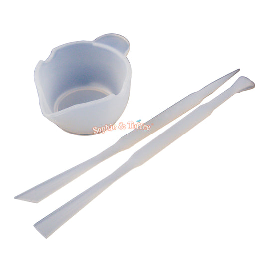 Silicone Holder Cup with Mixing Tools