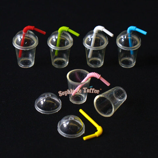 Miniature Bubble Tea Cup with Straw (2 sets)