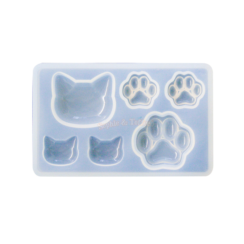 Mini Resin molds Earring Butterfly Cat Paw Maple Leaf and Hexagon epoxy  Silicone Mold 5 Pairs