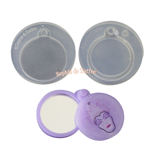 Espejo compacto redondo o molde para medallón tipo coctelera