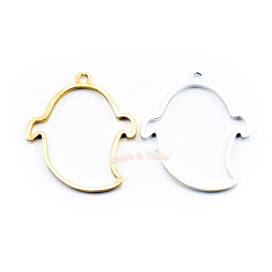 Ghost Halloween Open Bezel Charm (4 pieces)