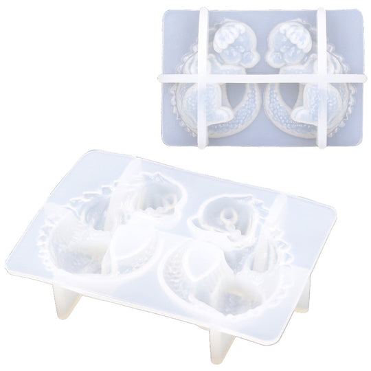 Molde de silicona para bebé dinosaurio dragón