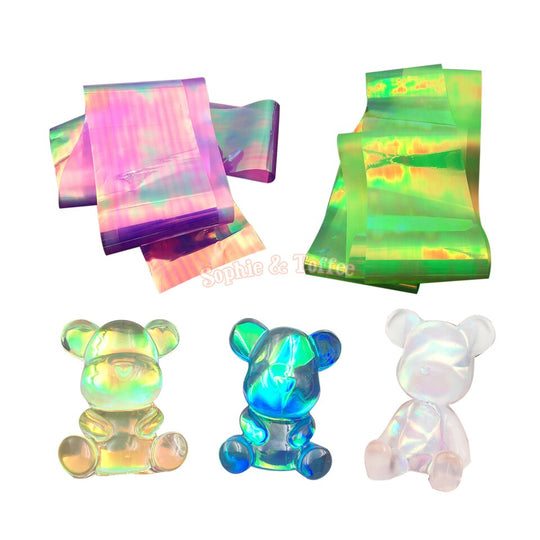 Rellenos de resina de película iridiscente (3 piezas)