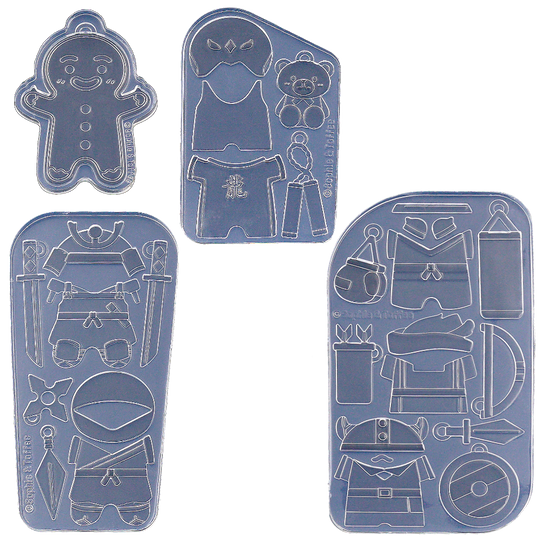 Moules en silicone pour arts martiaux en forme de guerrier en pain d'épice