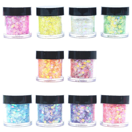 Brillantina gruesa que brilla en la oscuridad (10 colores)