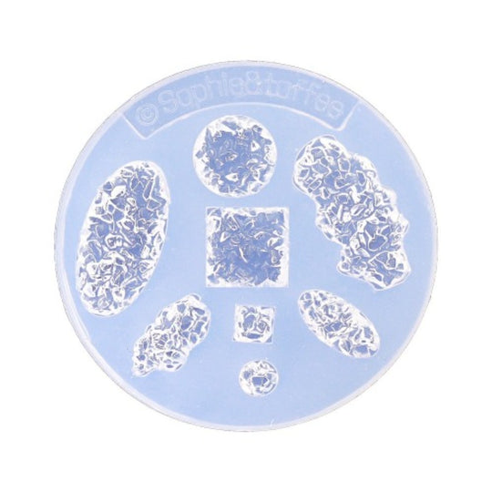 Molde de silicona con formas de drusa