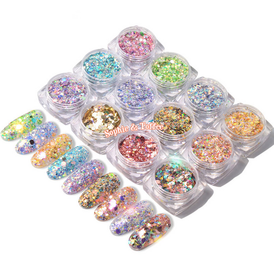 Iridescent Confetti Glitters Mix