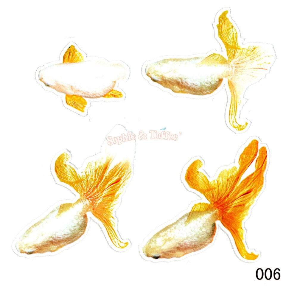 3D Resin Painting Sticker  Koi Fish Stickers with 3D Effect
