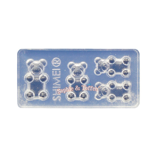 Molde de silicona en miniatura de ositos de goma