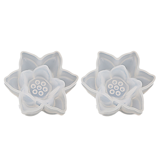 Moule en silicone pour bougeoir en forme de lotus