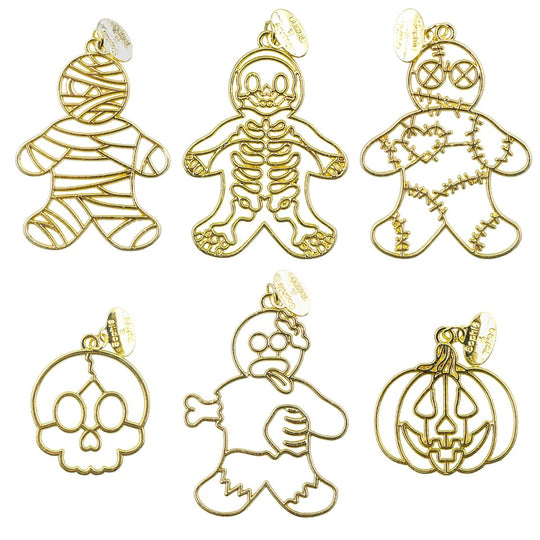 Charms de bisel abierto con temática de Halloween