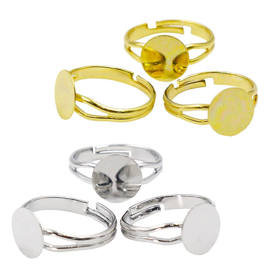 High Quality Adjustable Ring Blanks (10mm) (6 pieces)