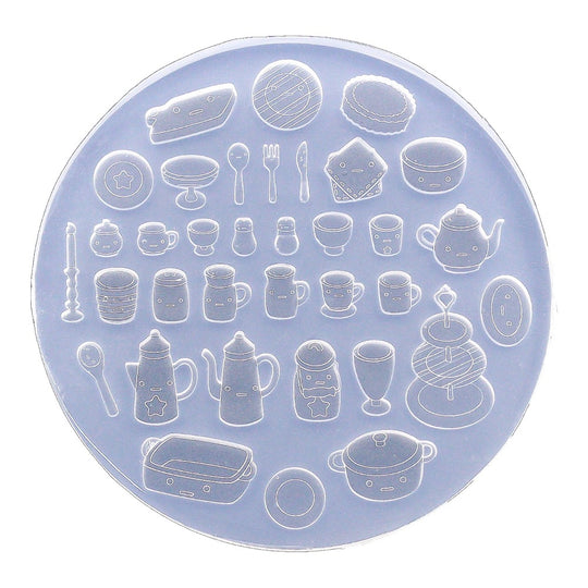 Molde de silicona para utensilios de cocina kawaii en miniatura
