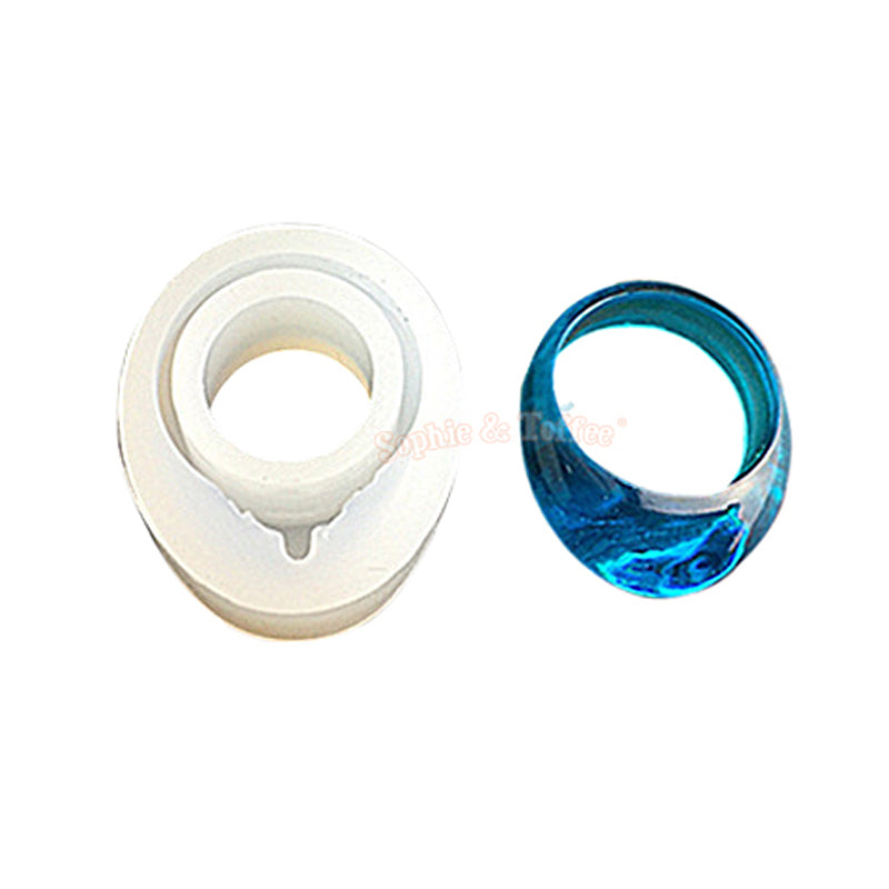 Circle Ring and Flat Round Soft Mold (4 Cavity) | Resin Jewelry DIY | Clear  Silicone Mould for UV Resin | Epoxy Resin Supplies