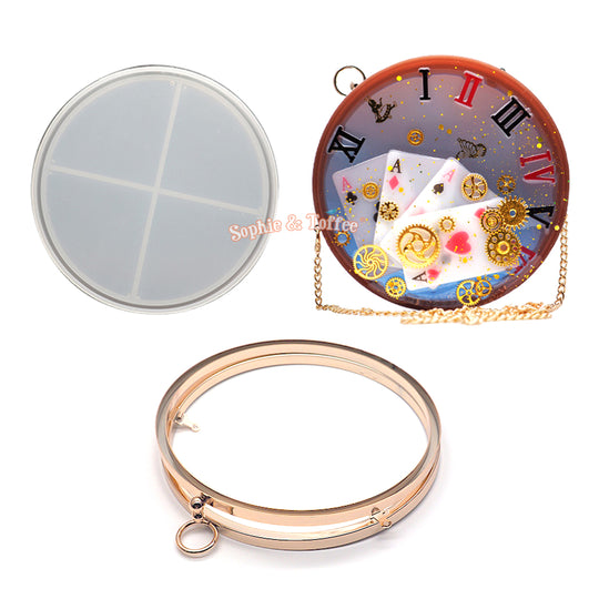 Kit de molde de silicona para bolso de mano con forma de coctelera circular