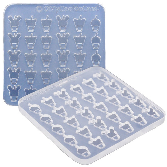 Molde de silicona con mini inclusiones de té de burbujas