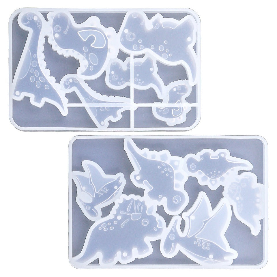  2 Pack 3D Cute Dinosaur Silicone Molds 12 Cavity