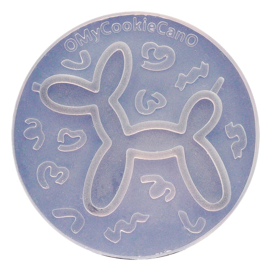 Molde de silicona con forma de globo y mini perro