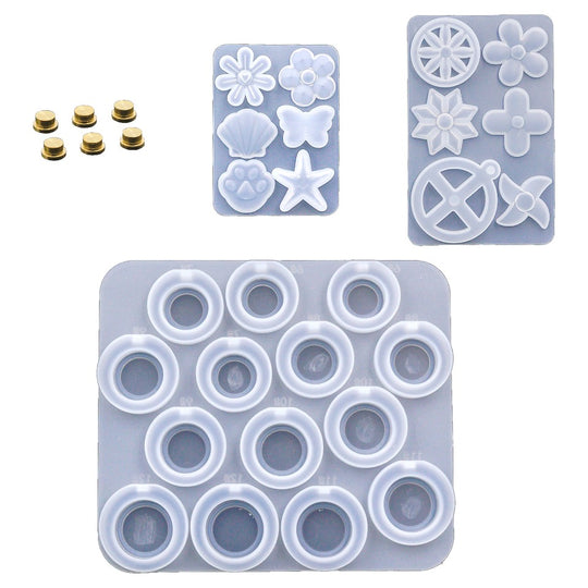 Juego de moldes de silicona para colgantes y anillos