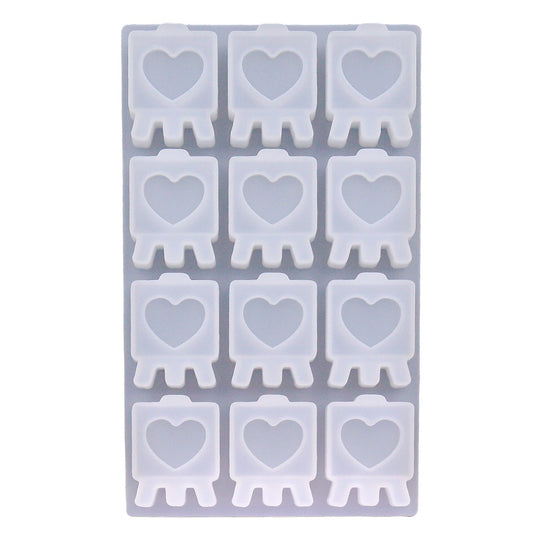 Molde de silicona con marco de corazón
