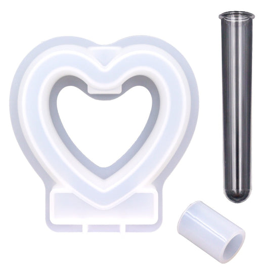 Molde de silicona para jarrón de corazón