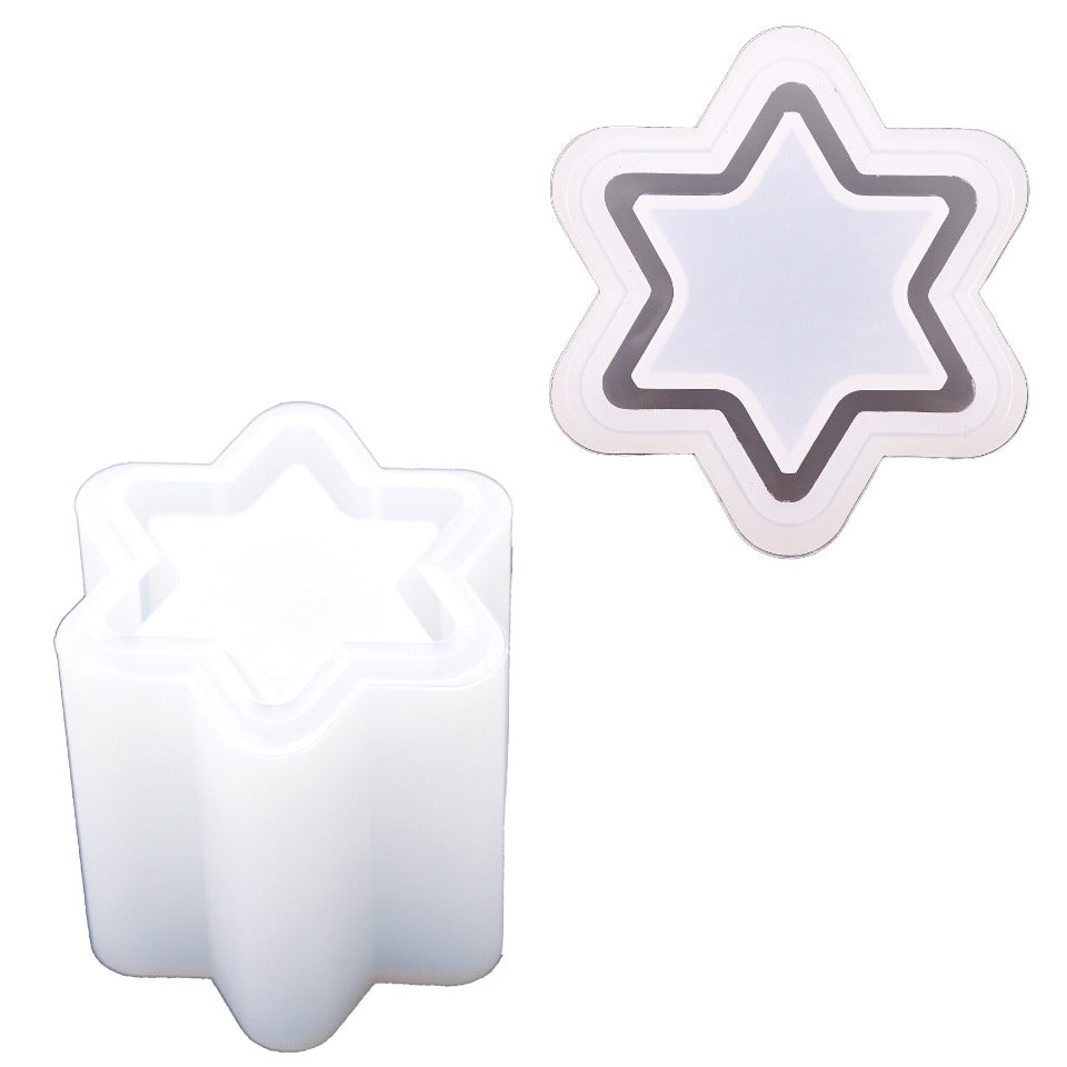  HengKe Star Silicone Mold,2pcs 3D Stars Shape Silicone