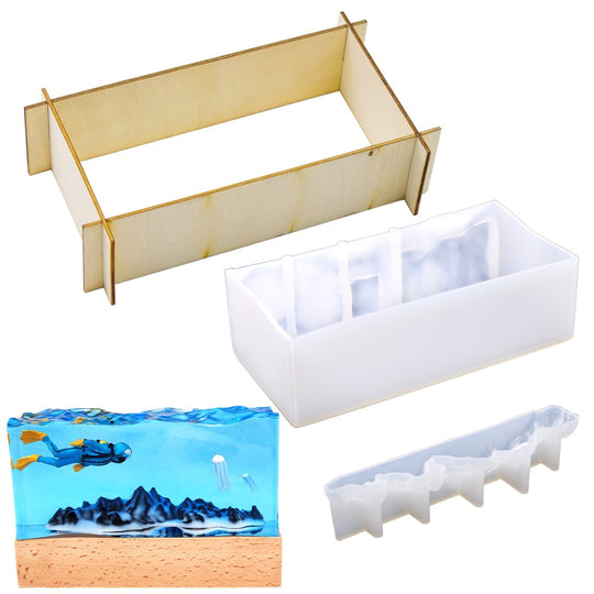 Moldes de silicona para mar y monte submarino