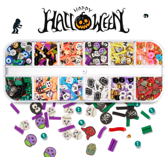 Assorted Halloween Polymer Clay Slices Sprinkles