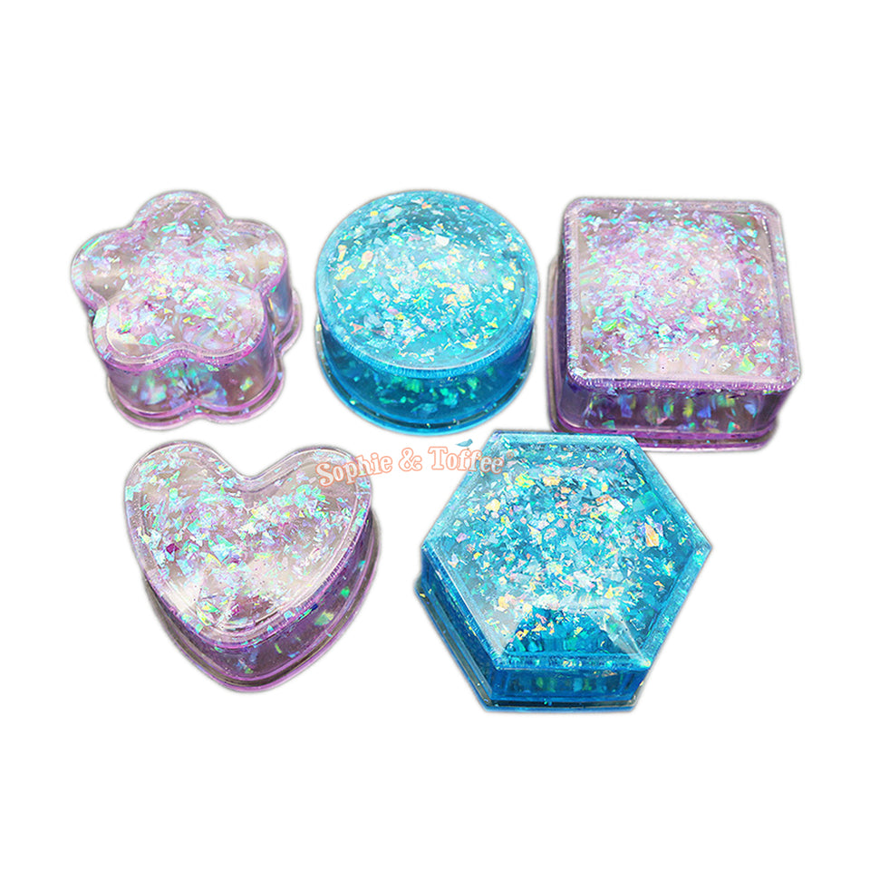 4 Pack Box Resin Molds Jewelry Box Molds Heart Shape /hexagon