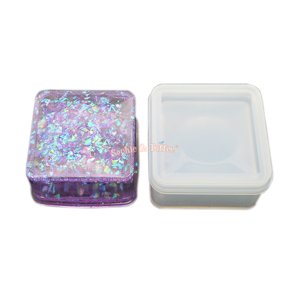  4 Pcs Resin Box Molds Silicone, Jewelry Box Molds with Heart  Shape Silicone Resin Mold, Hexagon Storage Box Mold and Square Epoxy Molds  for Making Resin Molds, UV Resin Casting Mold