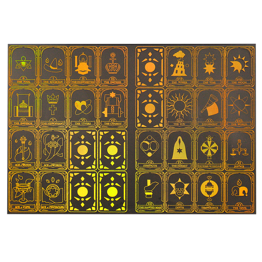 Miniature Holographic Tarot Cards Design Resin Film