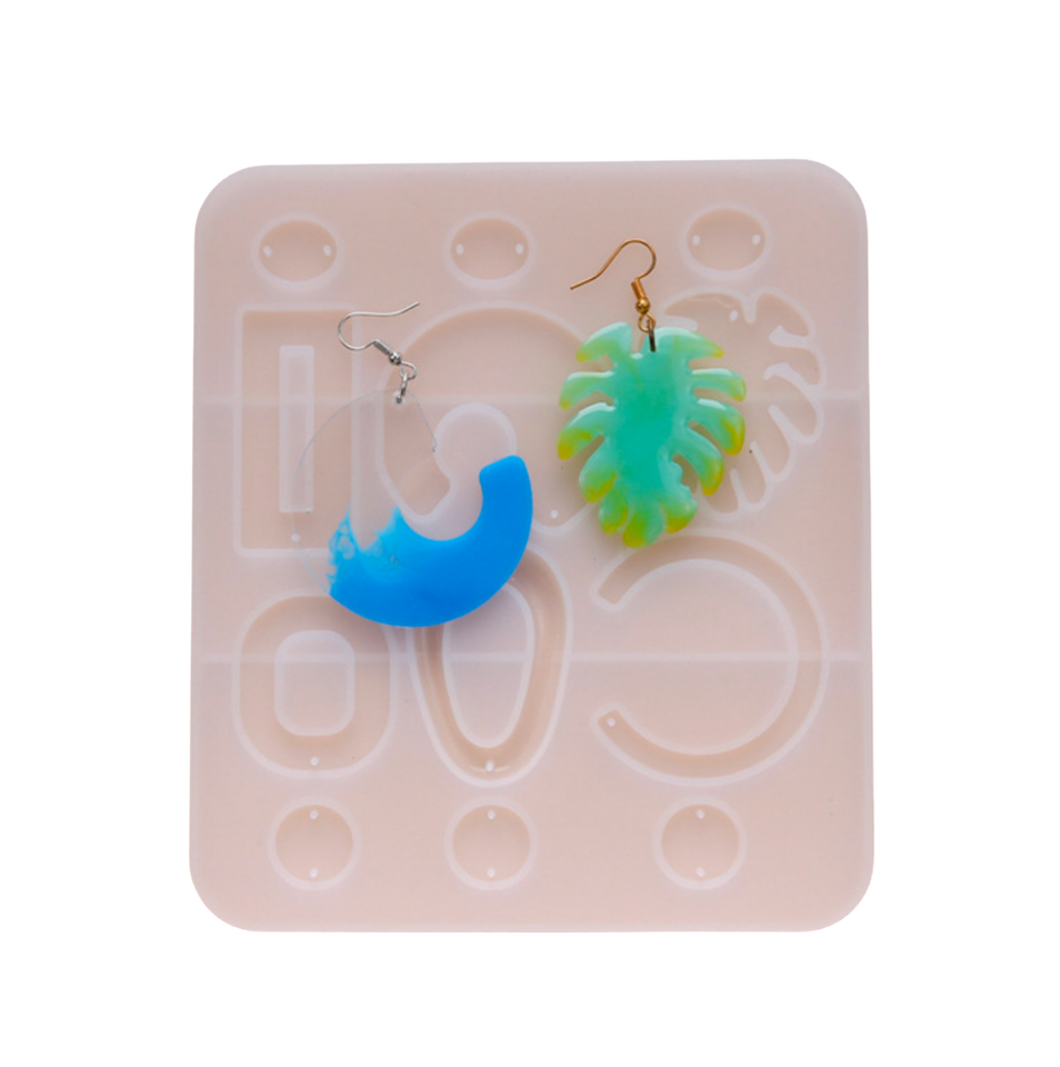 Fen Leaf Earrings Pendant Silicone Mold, Resin Silicone Mold