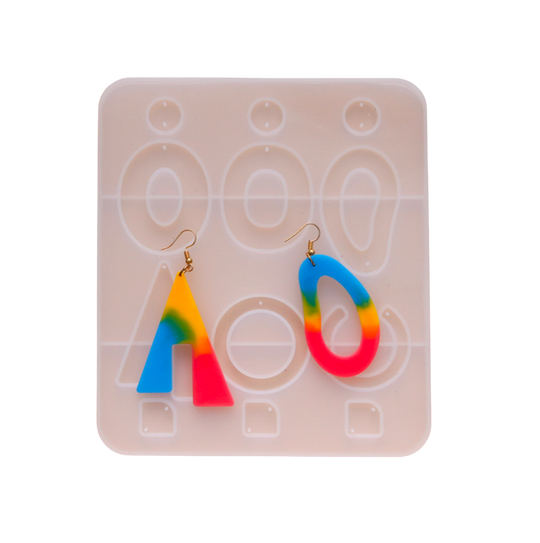 Molde de silicona para colgantes de pendientes de bucle