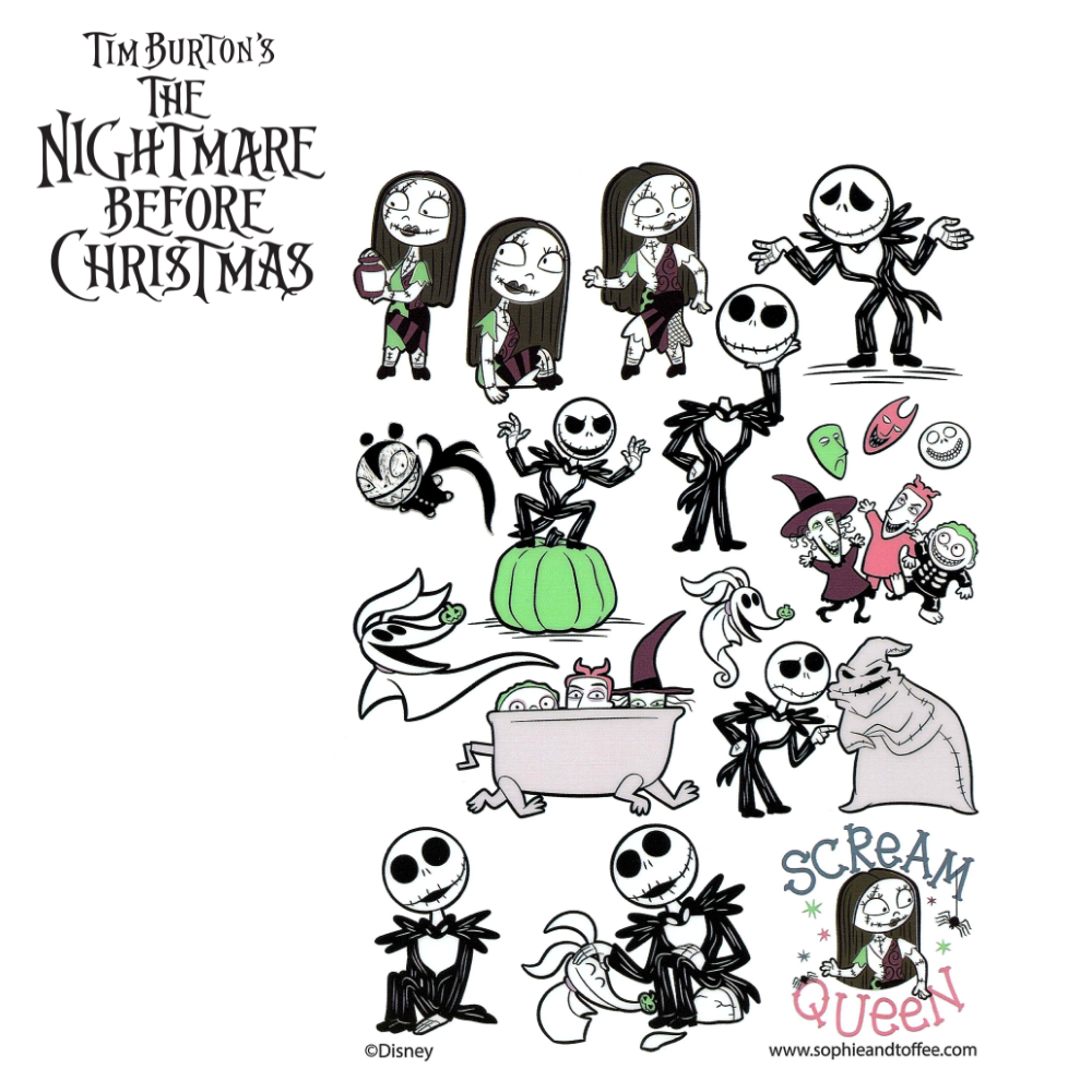 Disney Nightmare Before Christmas Design Resin Film (1 sheet)