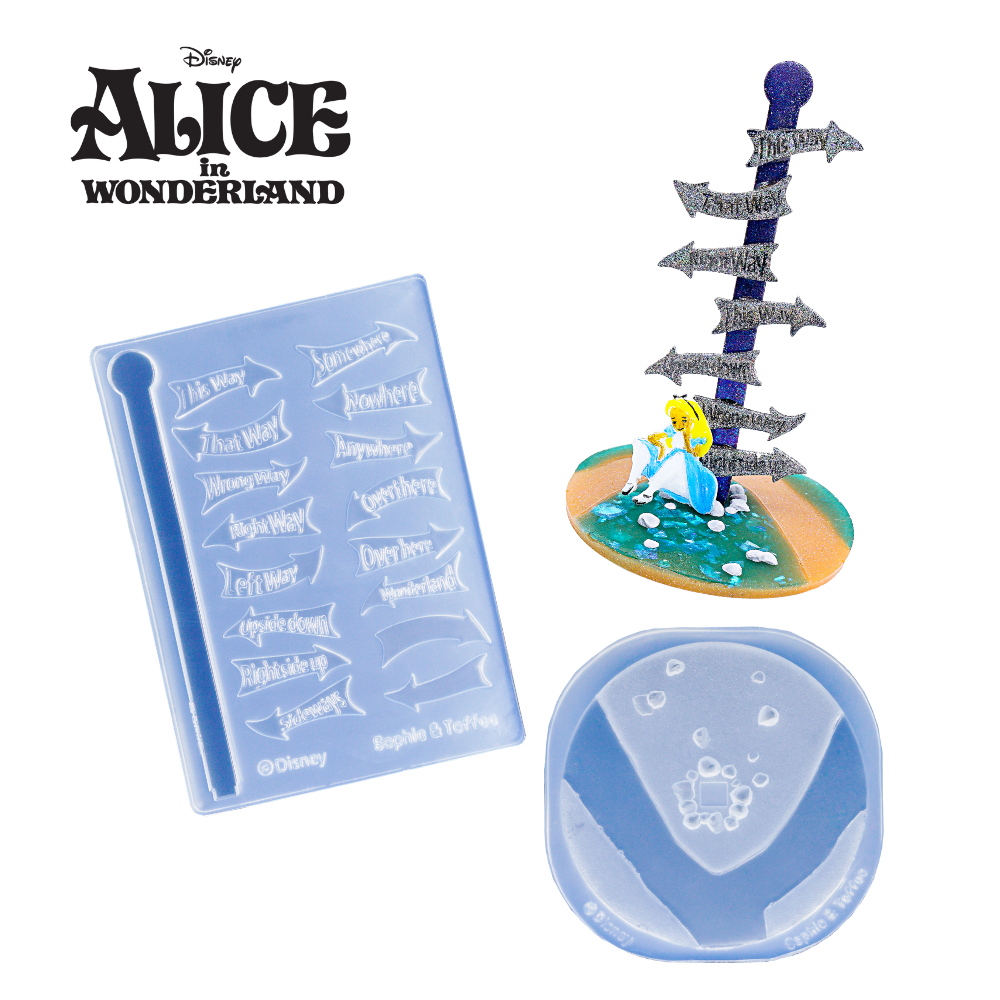 Disney Alice In Wonderland Signpost Silicone Molds