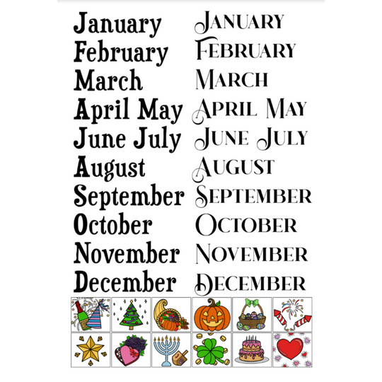 Calendar Design Film 2 sheets