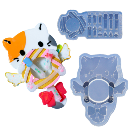 Omikuji Kitty Shaker Silicone Molds