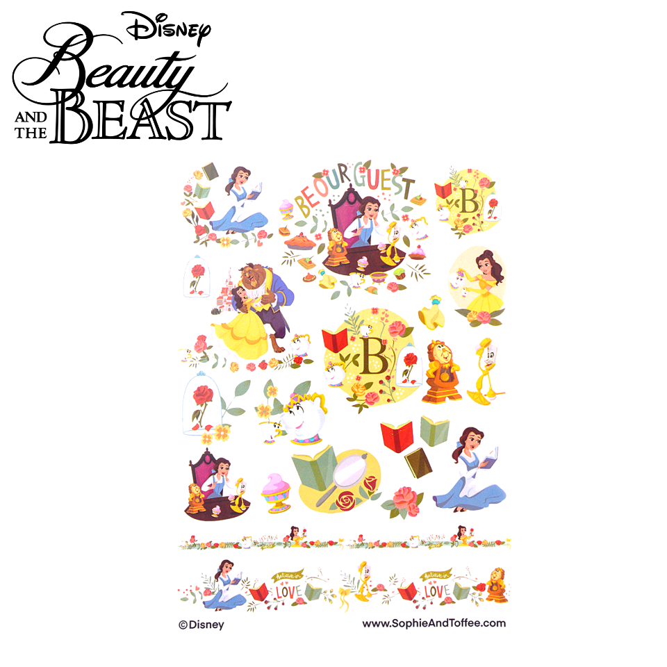 Disney Beauty And The Beast Clear Design Resin Film (4 pieces)