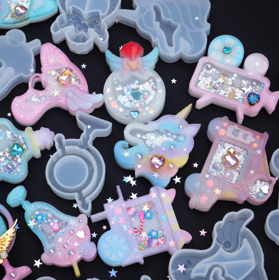 Kawaii Resin Shaker Molds, Anime Magic Wand Silicone Mold, Magical Girl  Shaker Charm Mold, Mahou Kei Jewelry DIY
