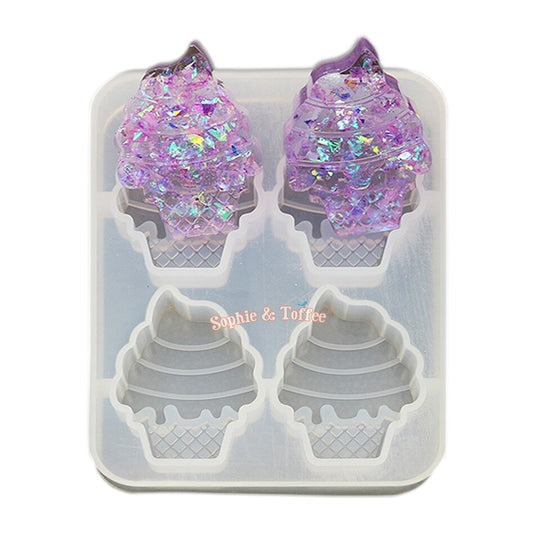 Molde de silicona transparente 3D para helado