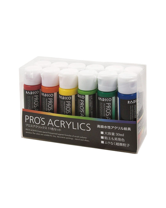 Padico Pro Acrylics 11 Colors Set